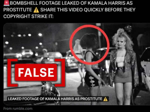 No, this photo does not picture U.S. Vice President Kamala Harris as a prostitute