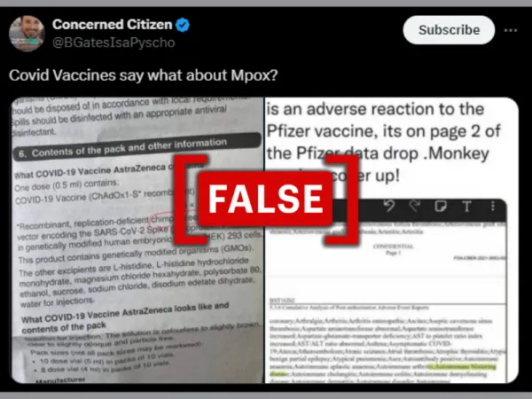 No evidence of links between COVID-19 vaccines and mpox