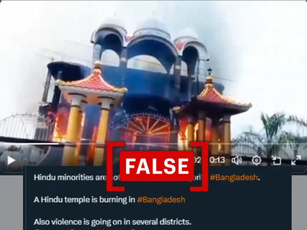 Viral video depicts restaurant on fire in Bangladesh, not a 'Hindu temple'