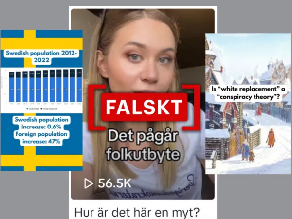 Nej, demografiska förändringar bevisar inte att det pågår ett stort “folkutbyte” i Sverige