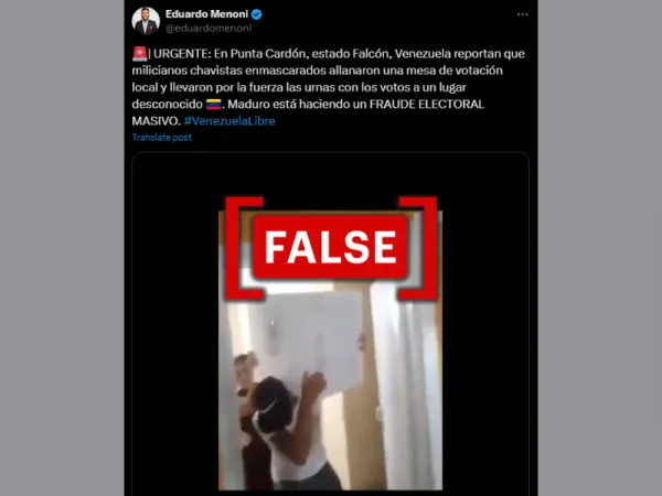 Video of people stealing air conditioners falsely presented as electoral fraud in Venezuela