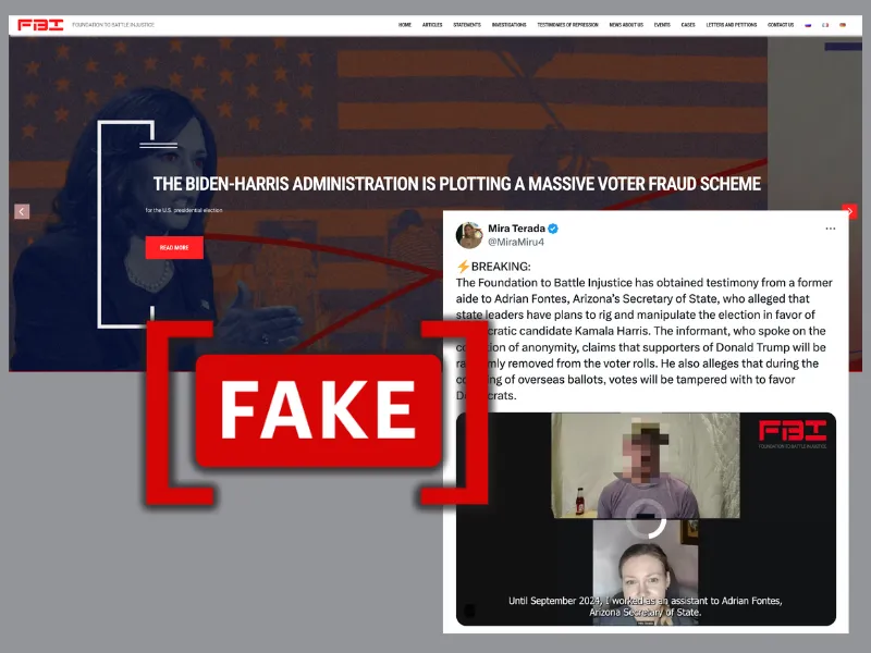 Video of alleged Arizona election 'insider' is Russian-linked fake