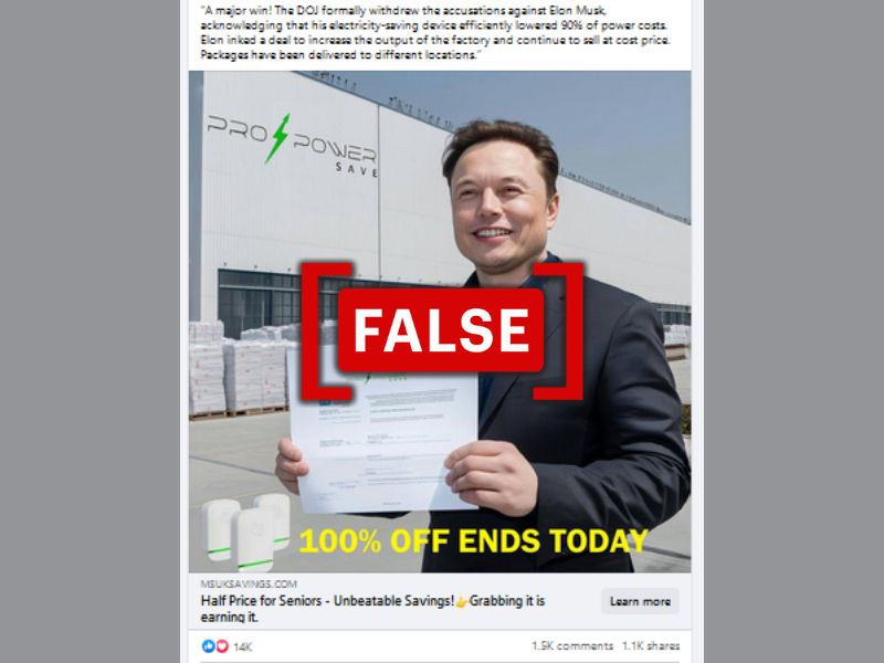 Social media post incorrectly claims Elon Musk invented 'energy-saving device'